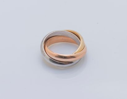 Alliance en or de trois couleurs 18 carats...