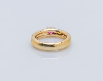 Bague jonc bombé en or jaune 18 carats (750...
