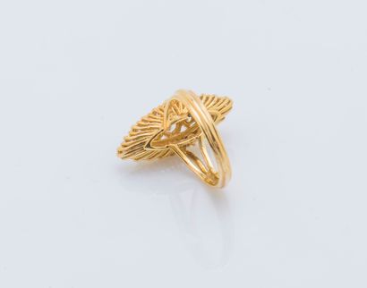 Bague marquise en or jaune 18 carats (750...