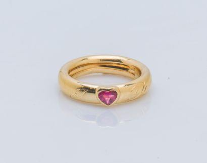 Bague jonc bombé en or jaune 18 carats (750...