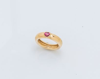 Bague jonc bombé en or jaune 18 carats (750...