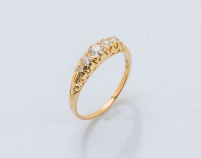 Bague jarretière en or gris 18 carats (750...
