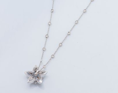 Collier en or gris 18 carats (750 ‰) composé...