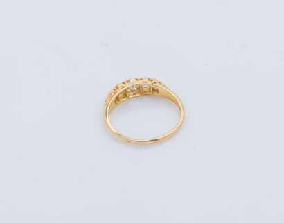Bague jarretière en or gris 18 carats (750...