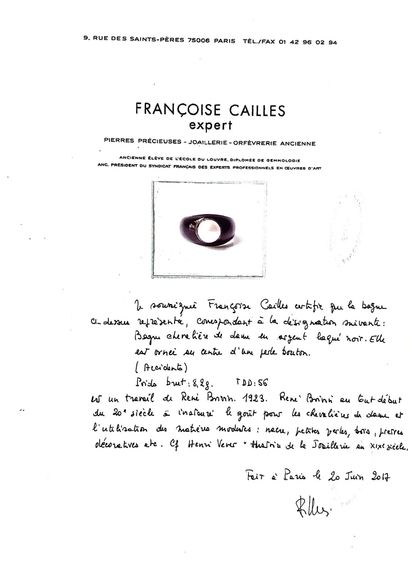 René BOIVIN, 1923
Bague jonc bombé en argent...