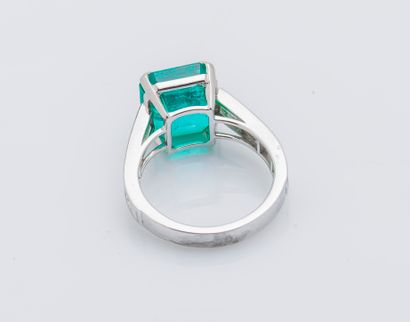 Bague en or gris 18 carats (750 ‰) ornée...