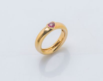 Bague jonc bombé en or jaune 18 carats (750...