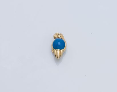 Petite broche perroquet en or jaune 18 carats...
