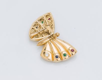 Broche papillon en or jaune 18 carats (750...