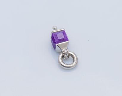 Pendentif lanterne en or gris 18 carats (750...