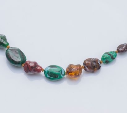 Collier double rang de berlingots en pâte...