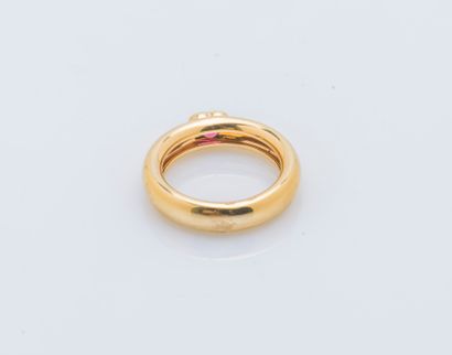Bague jonc bombé en or jaune 18 carats (750...