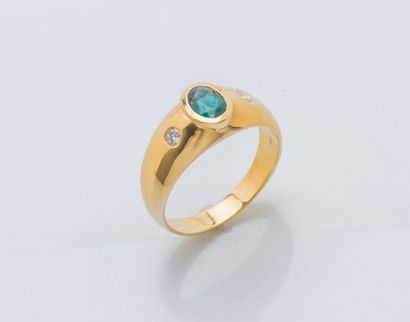 Bague jonc en or jaune 18 carats (750 ‰)...