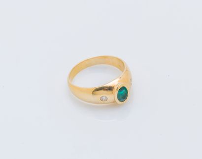 Bague jonc en or jaune 18 carats (750 ‰)...