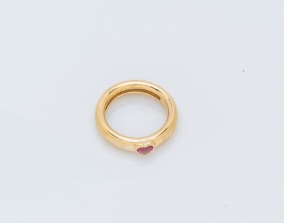 Bague jonc bombé en or jaune 18 carats (750...