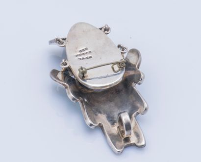 Important pendentif en argent (925 ‰) figurant...