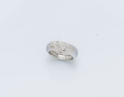 Bague jonc bombé en or gris 18 carats (750...