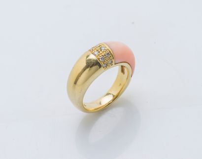 Bague jonc bombée en or jaune 18 carats (750...