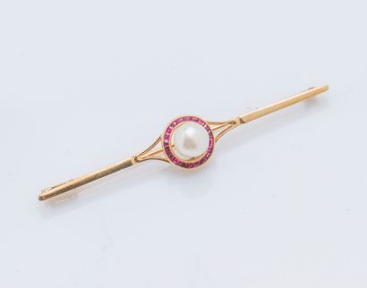 Broche barrette en or jaune 18 carats (750...