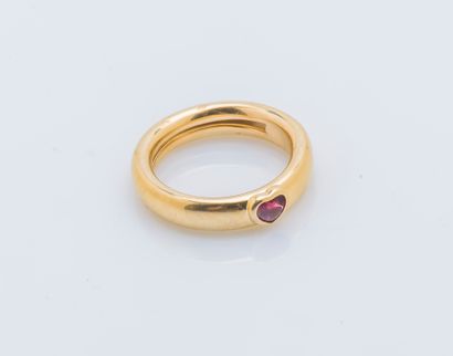 Bague jonc bombé en or jaune 18 carats (750...