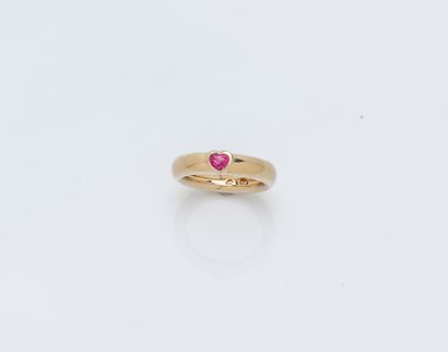 Bague jonc bombé en or jaune 18 carats (750...
