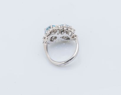 Bague en or gris 18 carats (750 ‰) ornée...