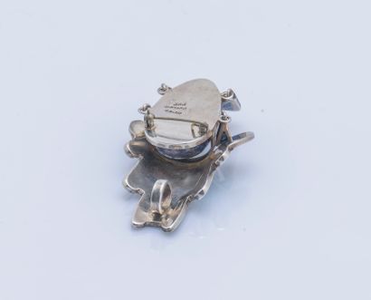 Important pendentif en argent (925 ‰) figurant...