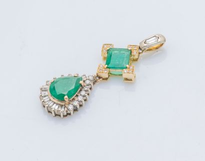 Pendentif en or jaune 14 carats (585 ‰) et...