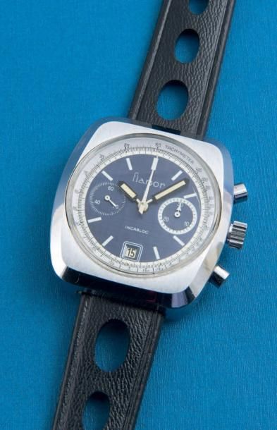FLAMOR
(CHRONOGRAPHE RACING), vers 1975 Imposant...
