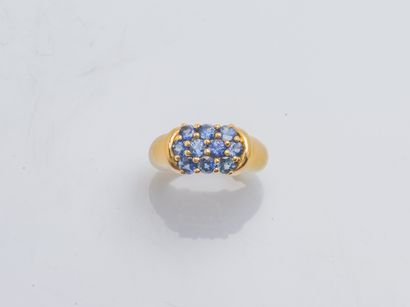 Bague jonc en or jaune 18 carats (750 millièmes)...