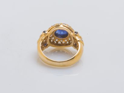 Bague jonc bombé or jaune 18 carats (750...