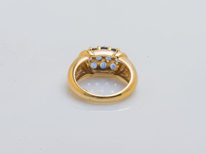 Bague jonc en or jaune 18 carats (750 millièmes)...