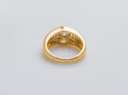 Bague bandeau en or jaune 18 carats (750...