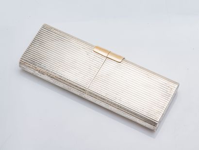 Minaudière de forme rectangulaire en argent...