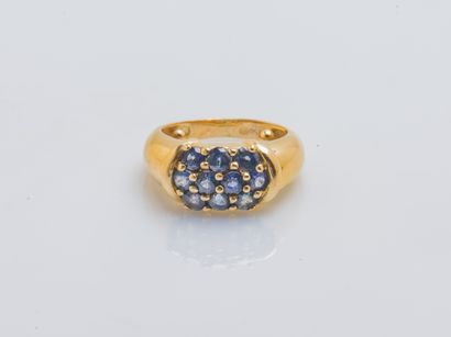 Bague jonc en or jaune 18 carats (750 millièmes)...