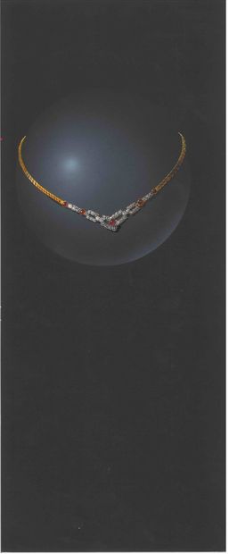 Lot de quatre dessins de joaillerie, gouaches...