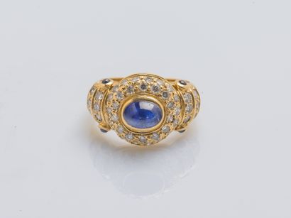 Bague jonc bombé or jaune 18 carats (750...