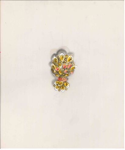 Lot de six dessins de joaillerie gouachés...