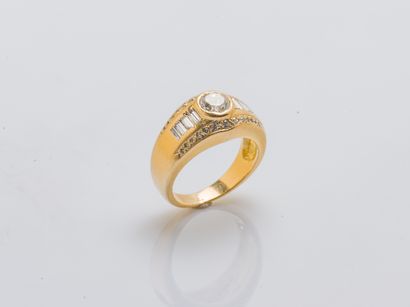 Bague bandeau en or jaune 18 carats (750...
