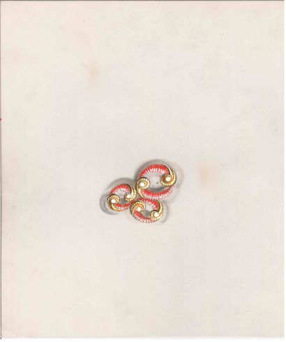 Lot de six dessins de joaillerie gouachés...