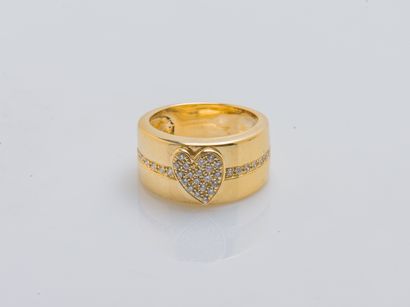 MAUBOUSSIN
Bague bandeau cœur en or jaune...
