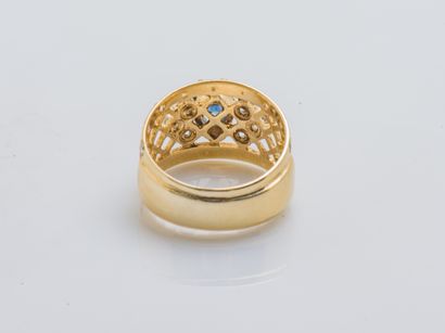 Bague bandeau en or jaune 14 carats (585...