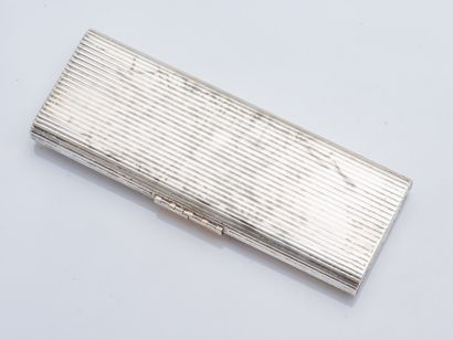 Minaudière de forme rectangulaire en argent...