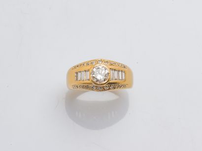 Bague bandeau en or jaune 18 carats (750...