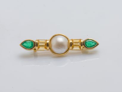 Broche barrette en or jaune 18 carats (750...