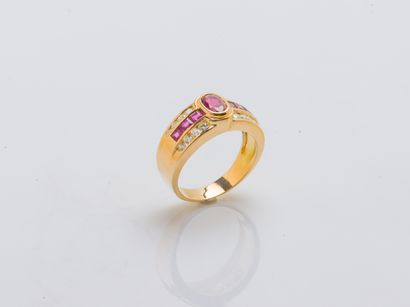 Bague bandeau en or jaune 18 carats (750...