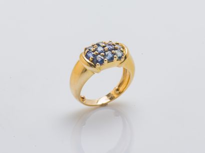 Bague jonc en or jaune 18 carats (750 millièmes)...