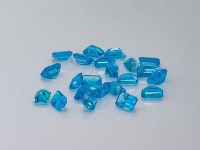 Lot of 22 rectangular topazes, approx. 1...