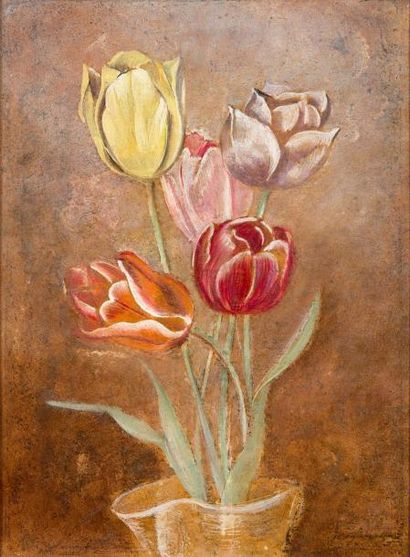 Sei KOYANAGUI (1896-1948)
Bouquet de tulipes...