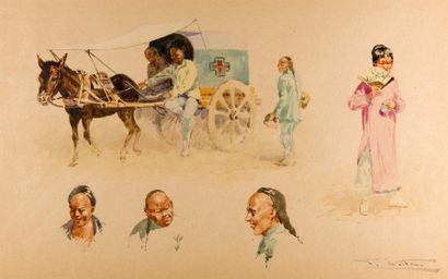 Giulio VITTINI (1888-1968)
La calèche et...